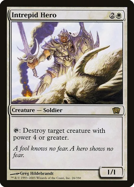 Héros intrépide, carte Magic 8ED 26★ — extension Huitième Edition
