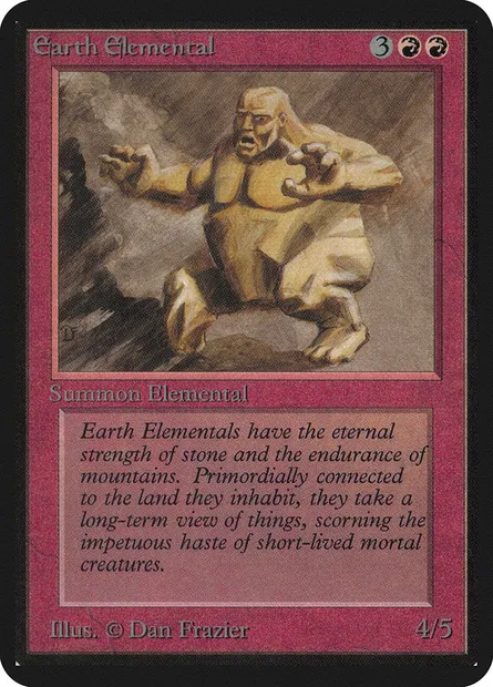 Élémental de terre, carte Magic LEA 144 — extension Limited Edition Alpha