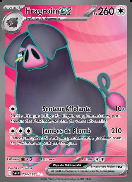 Fragroin-ex, carte Pokémon SVI 234 — extension Écarlate et Violet