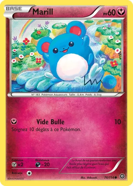 Marill, carte Pokémon STS 76 — extension Offensive Vapeur