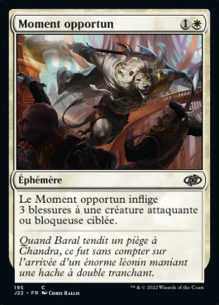 Moment opportun, carte Magic J22 195 — extension Jumpstart 2022