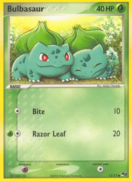 Bulbasaur, Pokémon card P2 12 — POP Series 2 set