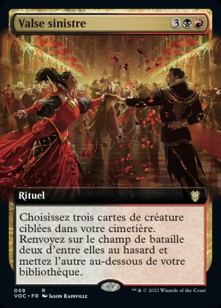 Valse sinistre, carte Magic VOC 68 — extension Crimson Vow Commander