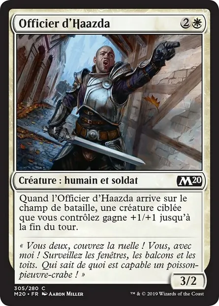Officier d'Haazda, carte Magic M20 305 — extension Core Set 2020