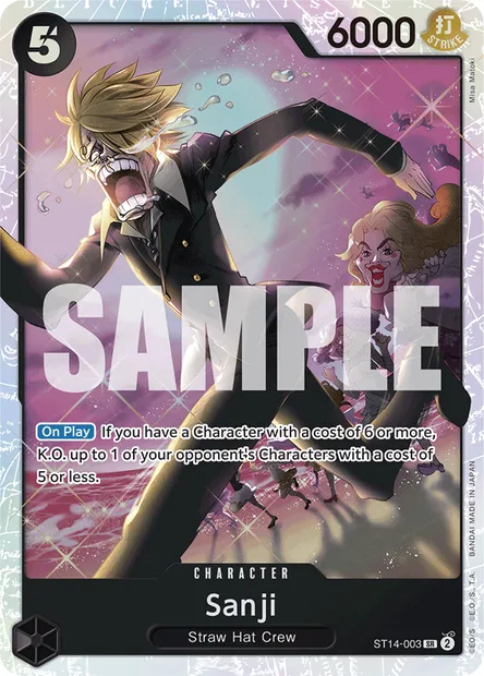 Sanji, One Piece card ST14-003 — 3D2Y set