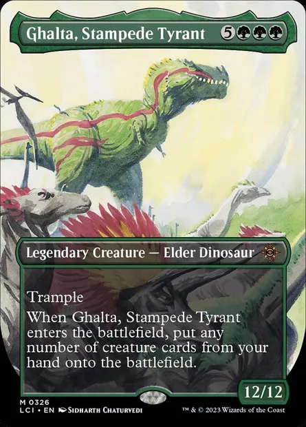 Ghalta, Stampede Tyrant, Magic card LCI 326 — The Lost Caverns of Ixalan set
