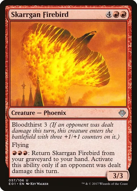 Oiseau de feu skarrgan, carte Magic E01 57 — extension Archenemy: Nicol Bolas