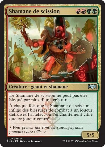 Shamane de scission, carte Magic RNA 210 — extension L'allégeance de Ravnica