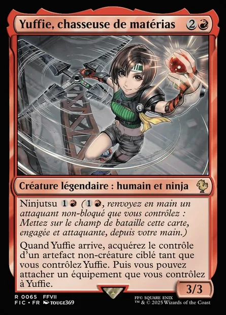 Yuffie, chasseuse de matérias, carte Magic FIC 65 — extension Final Fantasy Commander