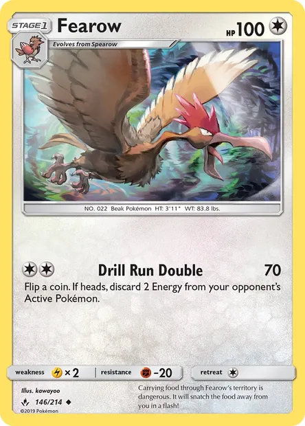 Fearow, Pokémon card UNB 146 — Unbroken Bonds set
