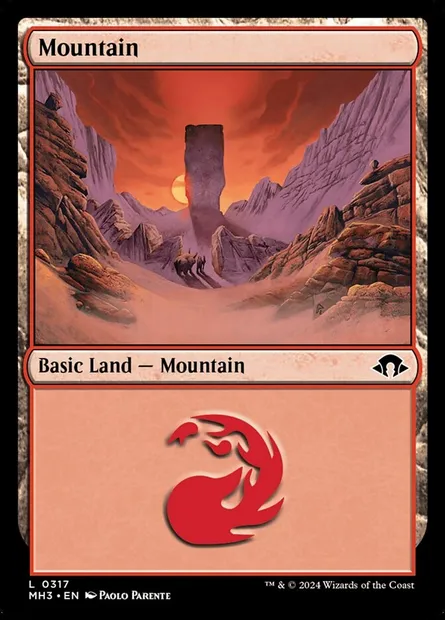 Mountain, Magic card MH3 317 — Modern Horizons 3 set