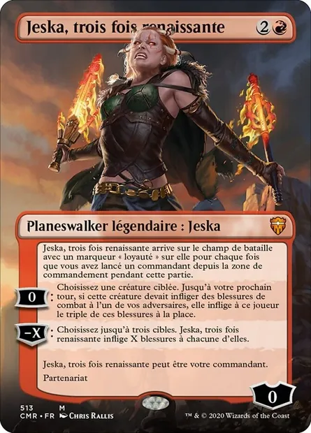 Jeska, trois fois renaissante, carte Magic CMR 513 — extension Commander Legends