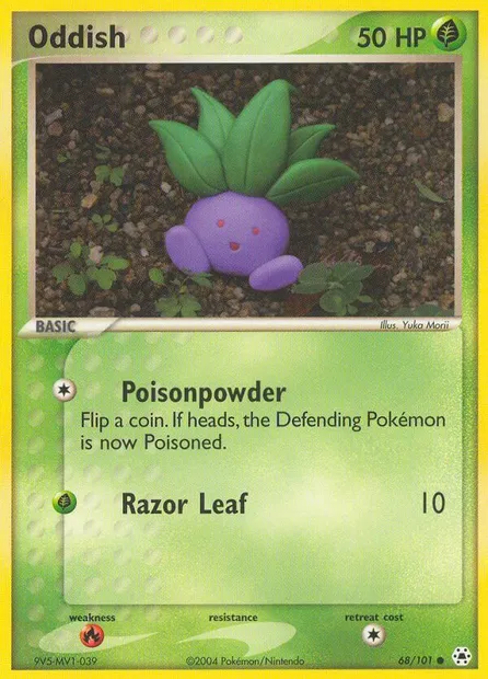 Oddish, Pokémon card HL 68 — Hidden Legends set