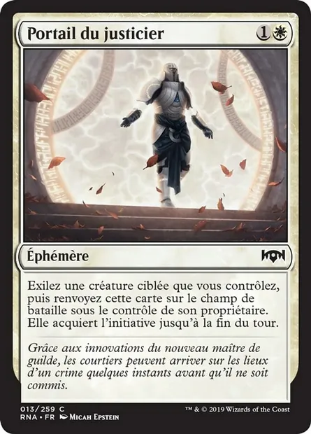Portail du justicier, carte Magic RNA 13 — extension L'allégeance de Ravnica