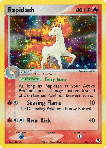 Rapidash, Pokémon card RG 13 — FireRed & LeafGreen set