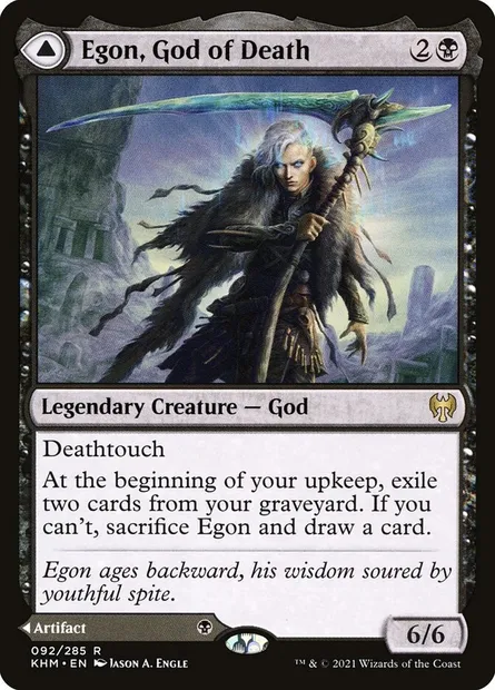 Egon, God of Death // Throne of Death, Magic card KHM 92 — Kaldheim set