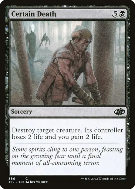 Certain Death, Magic card J22 386 — Jumpstart 2022 set