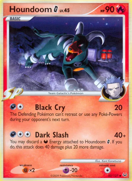 Houndoom G, Pokémon card PL 50 — Platinum set