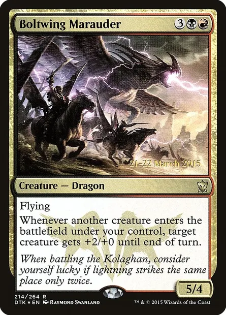 Boltwing Marauder, Magic card PDTK 214s — Dragons of Tarkir Promos set