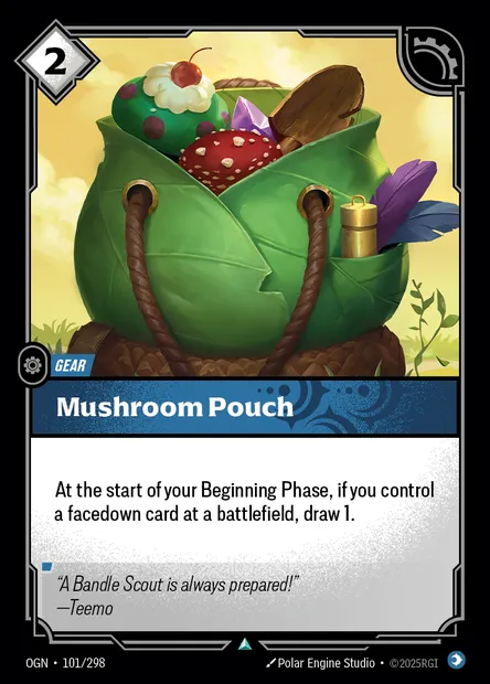 Mushroom Pouch, carte Riftbound OGN 101 — extension Origins