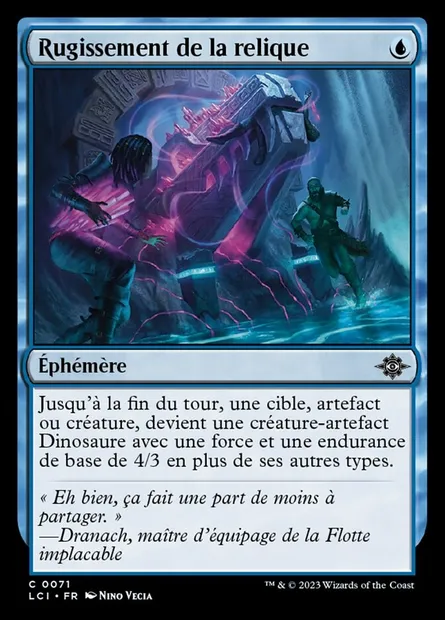 Rugissement de la relique, carte Magic LCI 71 — extension The Lost Caverns of Ixalan