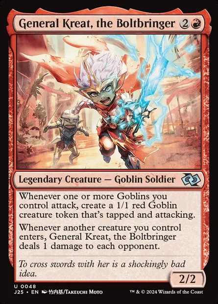 General Kreat, the Boltbringer, Magic card J25 48 — Foundations Jumpstart set