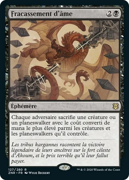 Fracassement d'âme, carte Magic ZNR 127 — extension Renaissance de Zendikar