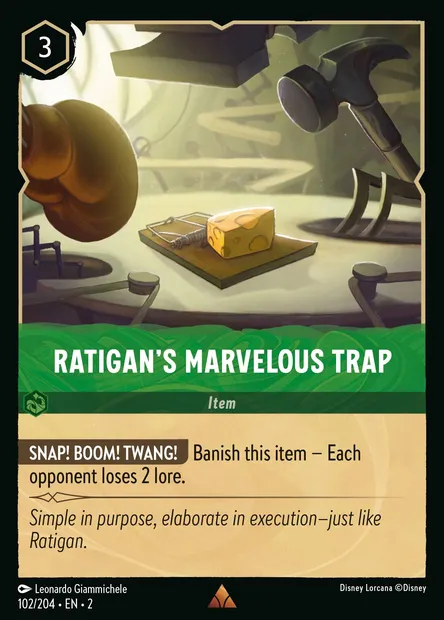 Ratigan's Marvelous Trap, Disney Lorcana card CH2-102 — Rise of the Floodborn set