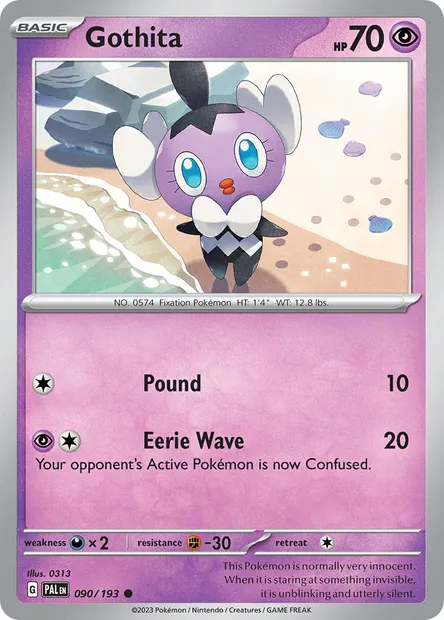 Gothita, Pokémon card PAL 090 — Paldea Evolved set