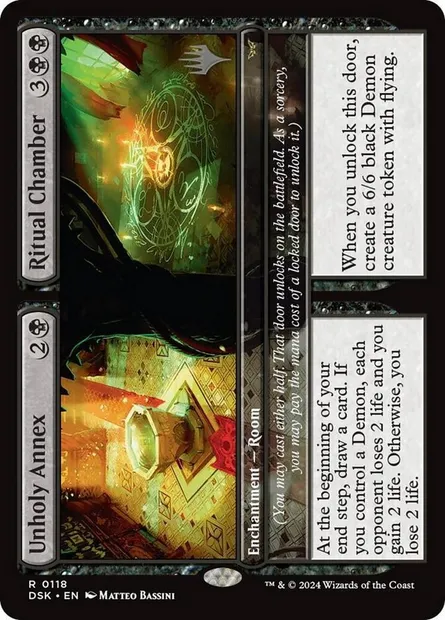 Unholy Annex // Ritual Chamber, Magic card PDSK 118p — Duskmourn: House of Horror Promos set