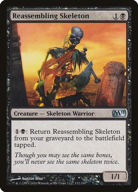 Reassembling Skeleton, Magic card M11 112 — Magic 2011 set