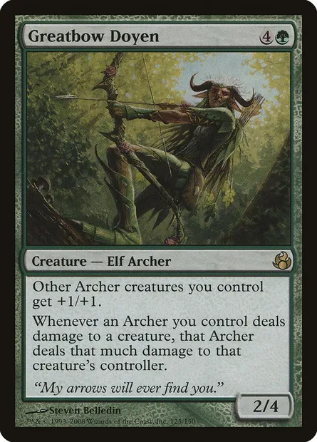 Greatbow Doyen, Magic card MOR 125 — Morningtide set