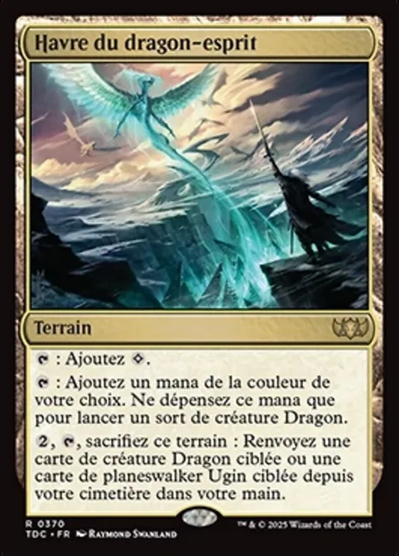 Havre du dragon-esprit, carte Magic TDC 370 — extension Tarkir: Dragonstorm Commander