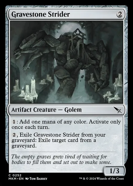 Gravestone Strider, Magic card MKM 252 — Murders at Karlov Manor set