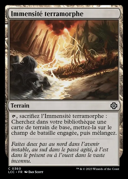 Immensité terramorphe, carte Magic LCC 360 — extension The Lost Caverns of Ixalan Commander
