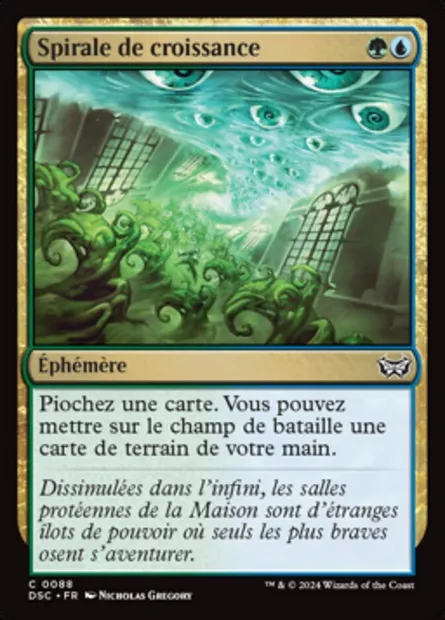 Spirale de croissance, carte Magic DSC 88 — extension Duskmourn: House of Horror Commander