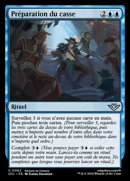 Préparation du casse, carte Magic OTJ 62 — extension Outlaws of Thunder Junction