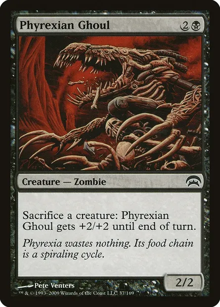 Goule phyrexiane, carte Magic HOP 37 — extension Planechase