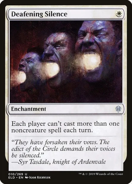 Deafening Silence, Magic card ELD 10 — Throne of Eldraine set