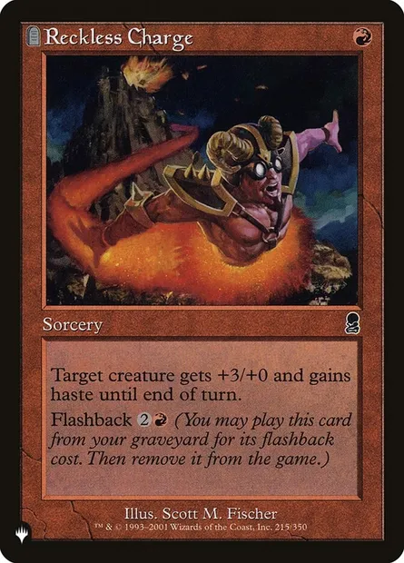 Reckless Charge, Magic card PLST ODY-215 — The List set