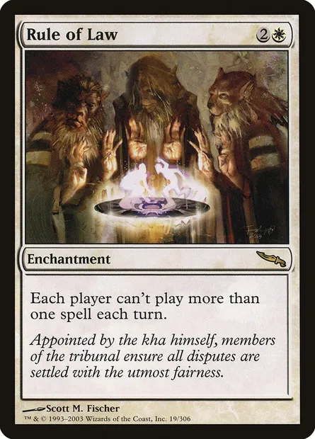 Rule of Law, Magic card MRD 19 — Mirrodin set