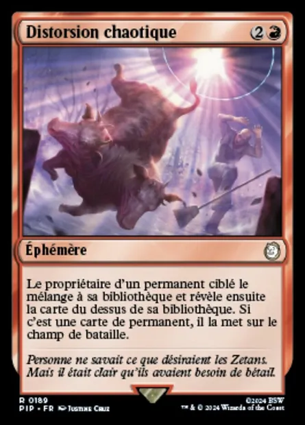 Distorsion chaotique, carte Magic PIP 189 — extension Fallout