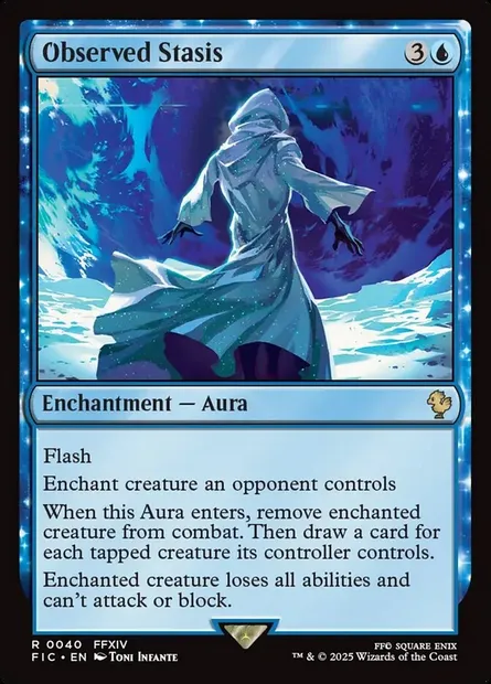 Observed Stasis, Magic card FIC 40 — Final Fantasy Commander set