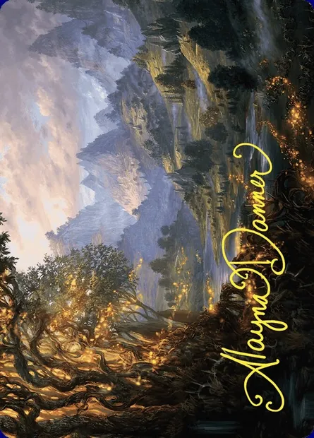 Evolving Wilds // Evolving Wilds, Magic card AWOE 47 — Wilds of Eldraine Art Series set