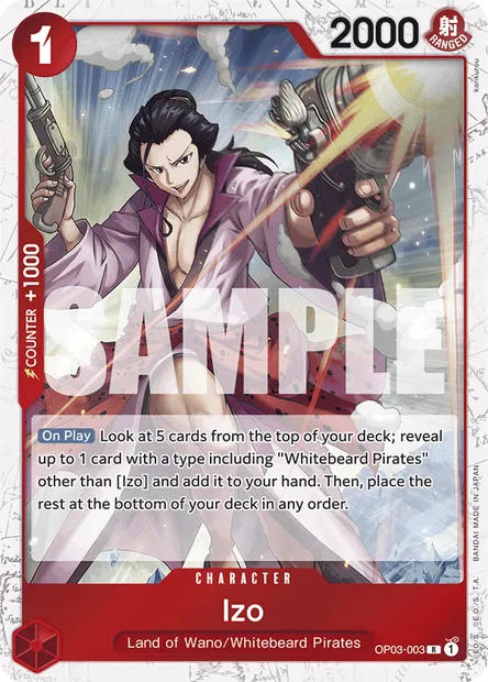Izo, One Piece card OP03-003 — PILLARS OF STRENGTH set