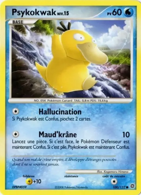 Psykokwak, carte Pokémon SW 100 — extension Merveilles Secrètes