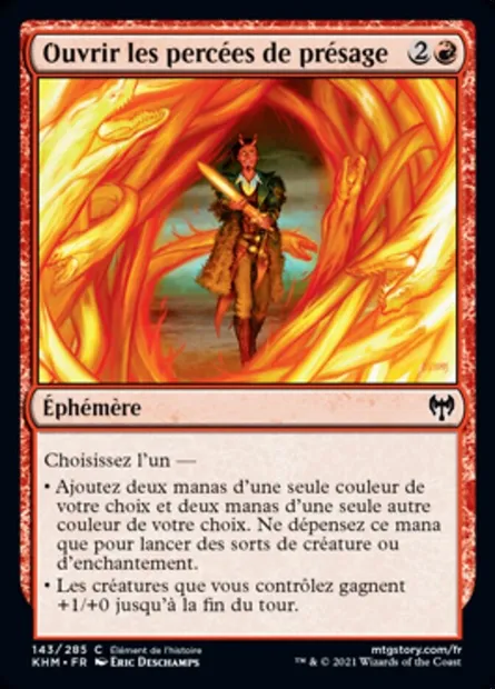 Ouvrir les percées de présage, carte Magic KHM 143 — extension Kaldheim