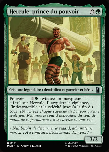 Hercule, prince du pouvoir, carte Magic MSH 171 — extension Marvel Super Heroes