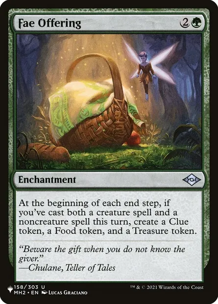 Offrande aux faes, carte Magic PLST MH2-158 — extension The List