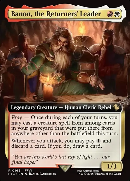 Banon, the Returners' Leader, Magic card FIC 165 — Final Fantasy Commander set